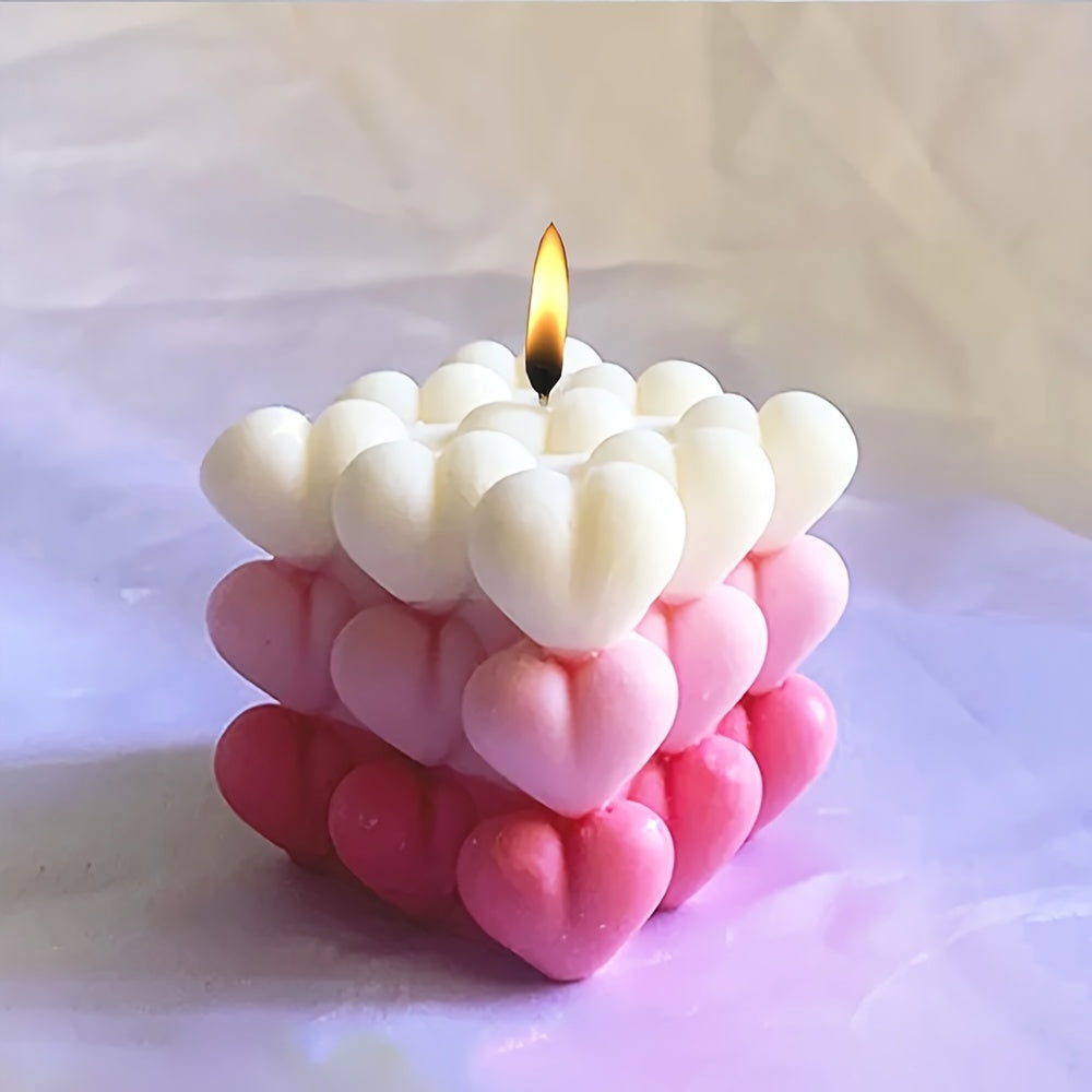 Heart-Shaped Silicone Candle Mold
