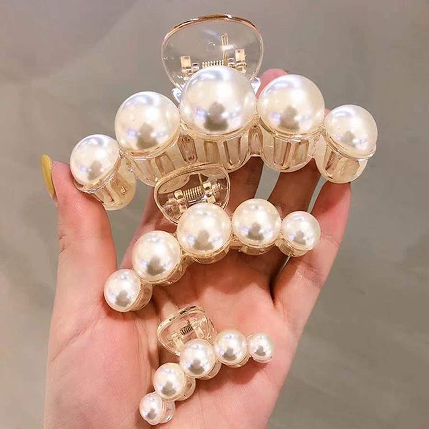 French Faux Pearl Hair Clip Set