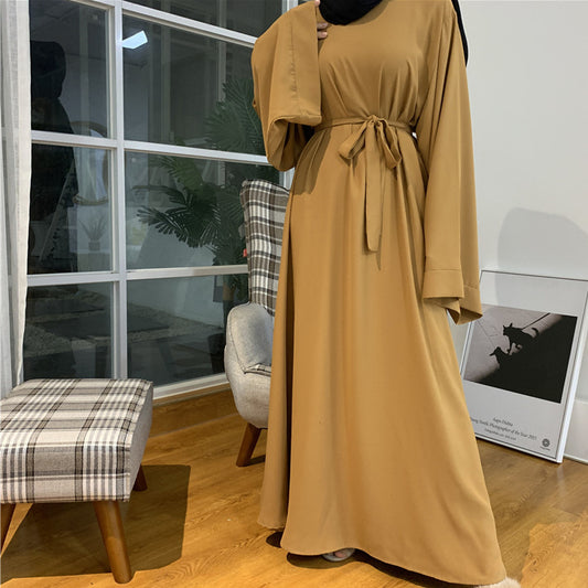 Long Solid-Color Abaya