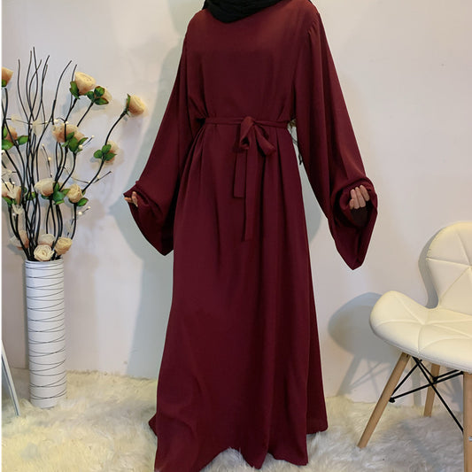 Long Solid-Color Abaya