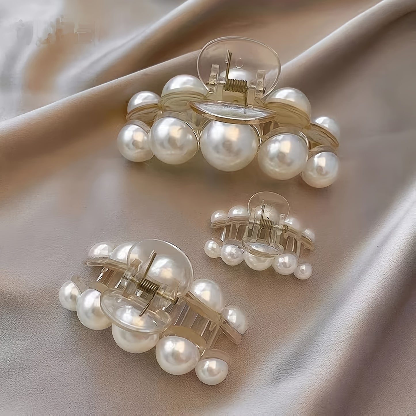 French Faux Pearl Hair Clip Set