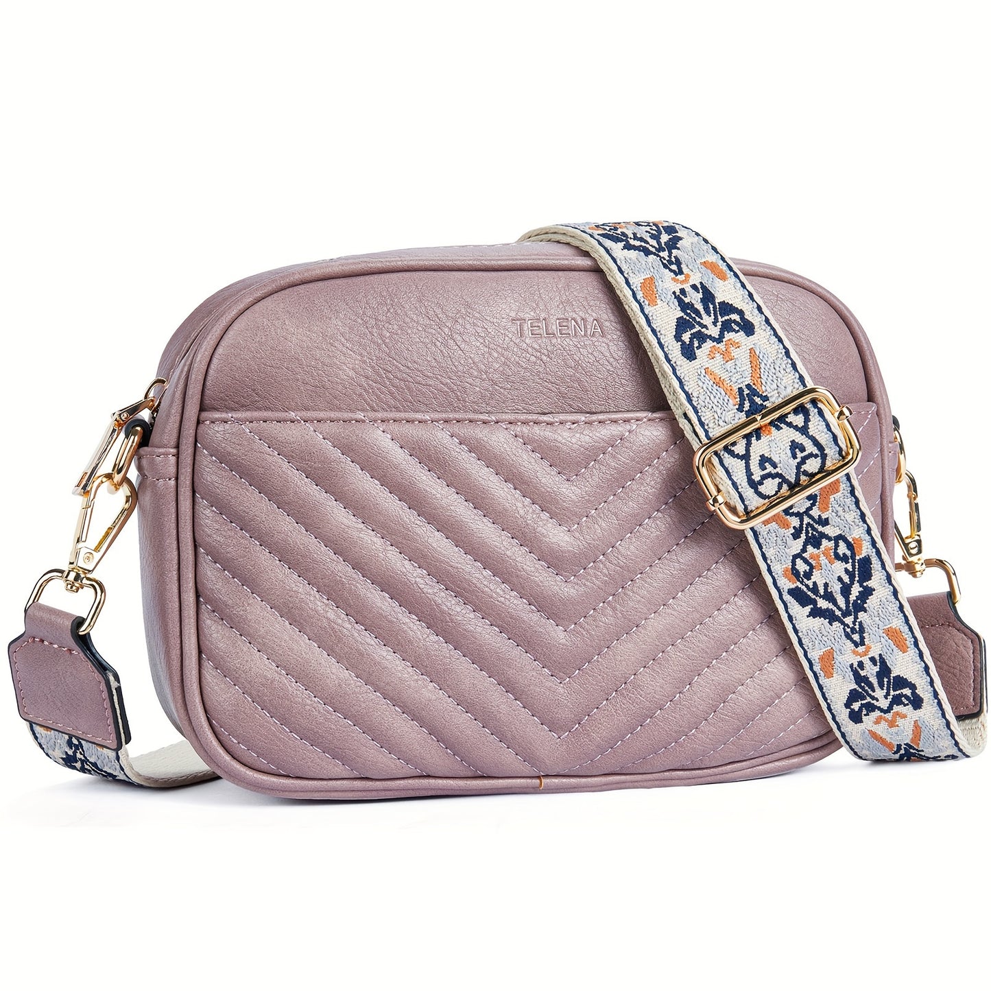 Quilted Vegan Leather Crossbody Bag