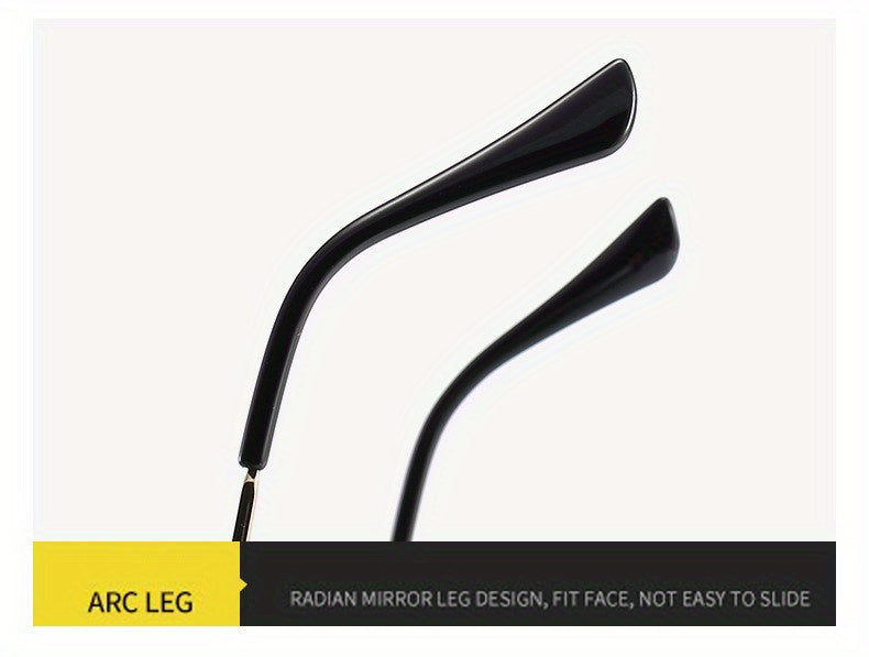 Oversized Rimless Stainless Steel Glasses