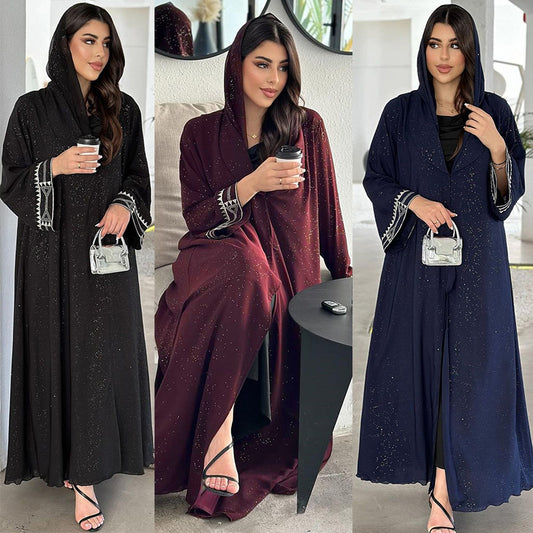 Women’s Modest Open Abaya Cardigan Robe