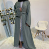 Beaded Muslim Lace Up Cardigan Robe