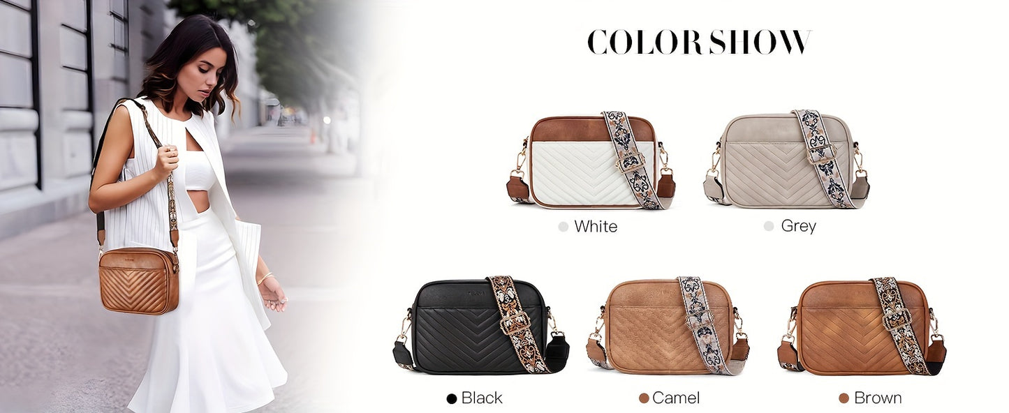 Quilted Vegan Leather Crossbody Bag