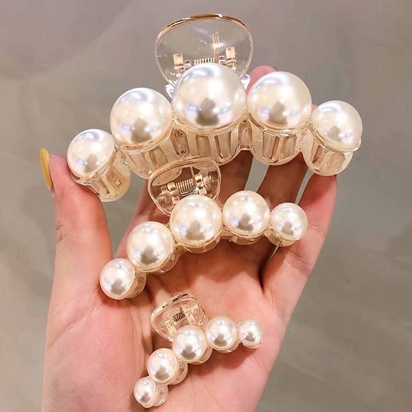 French Faux Pearl Hair Clip Set