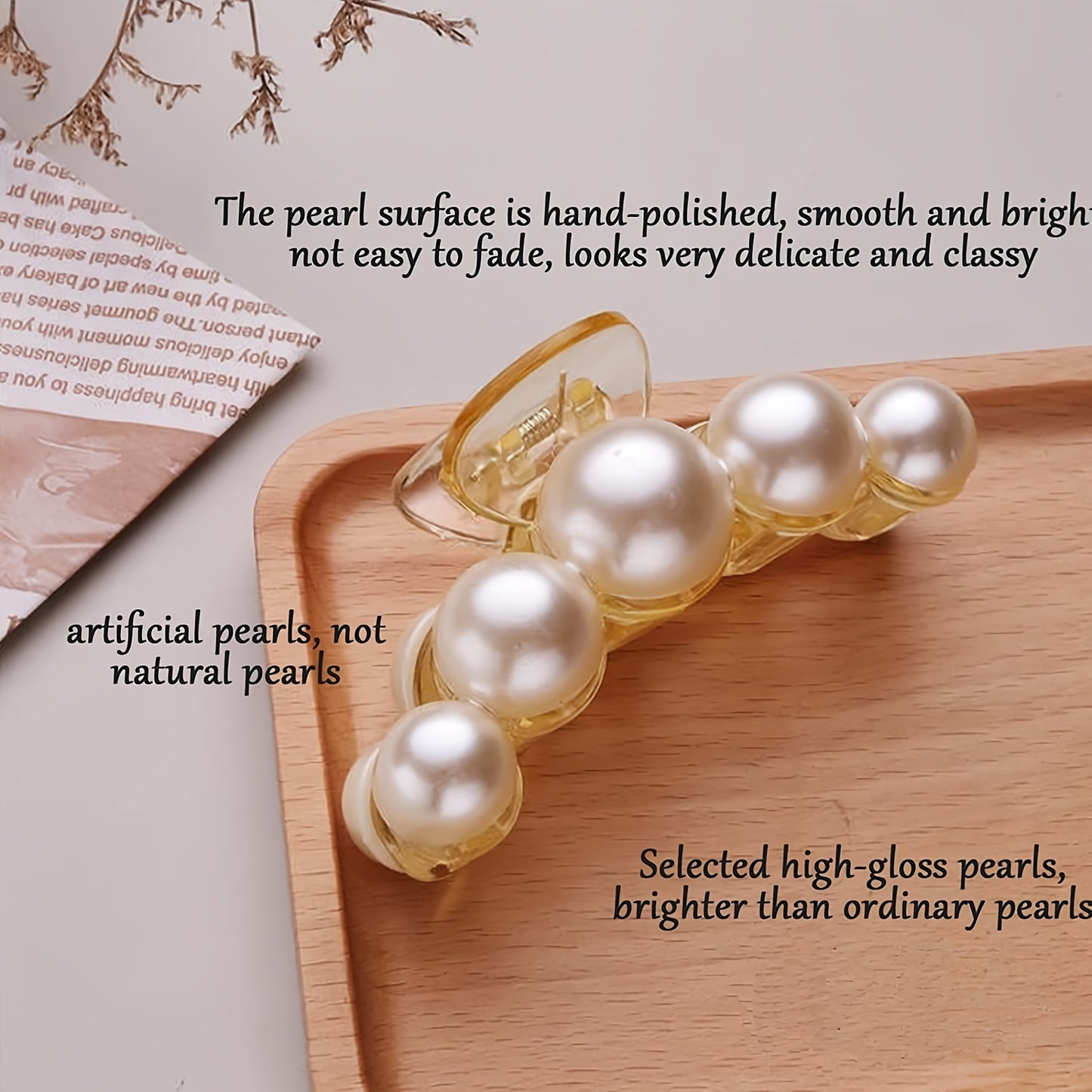 French Faux Pearl Hair Clip Set