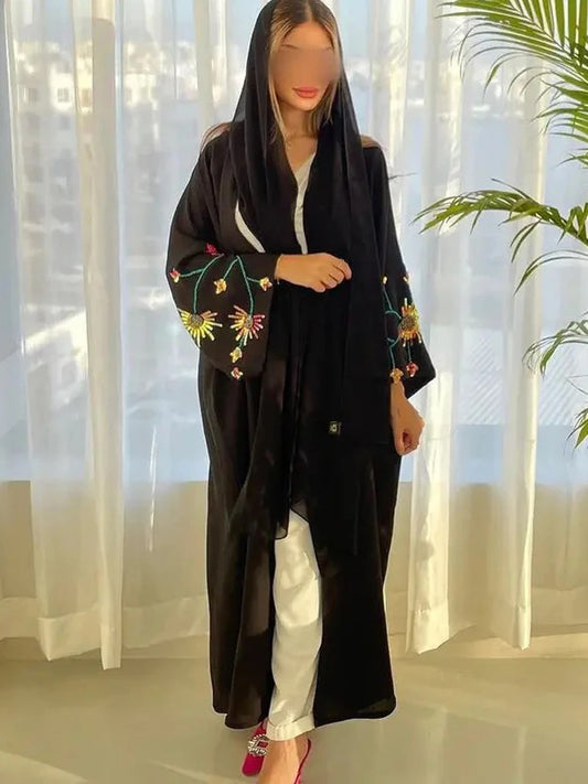 Floral Embroidery Falah abaya