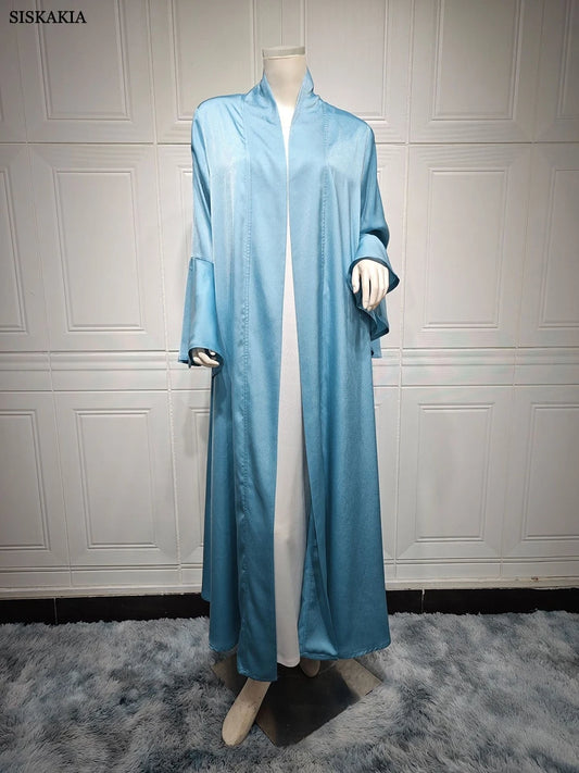 Ruffle Sleeve Open Abaya Kimono