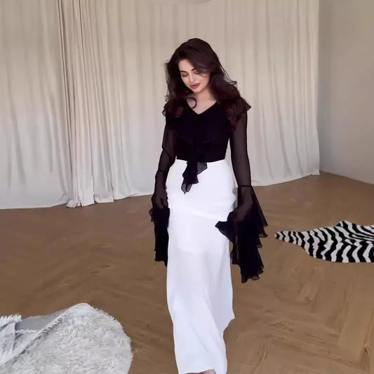 Ruffle trim Falah dress