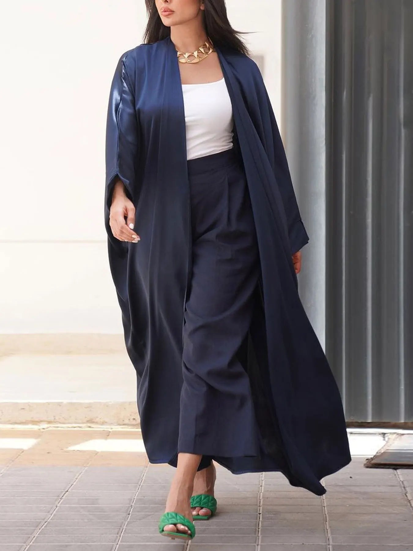 Broadcloth  bat wing abaya