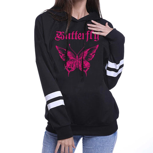 Women's Butterfly Print Hoodie