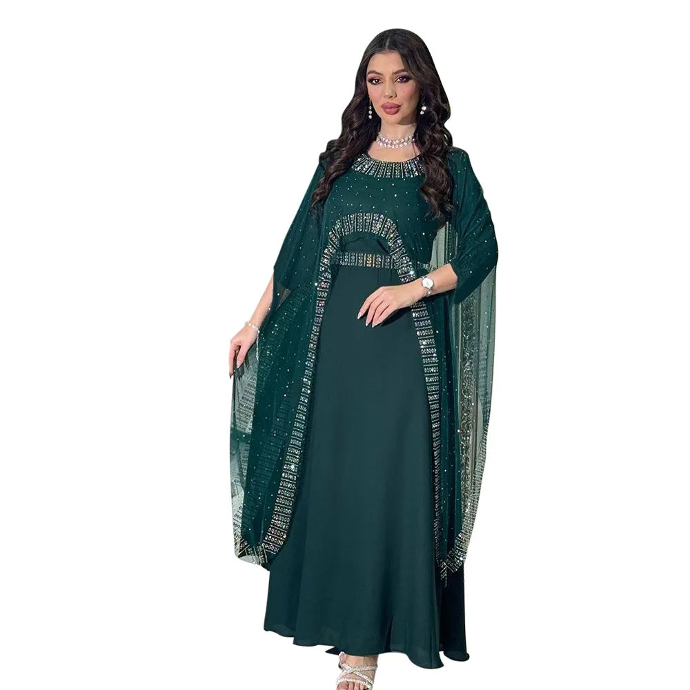 Embroidered diamanté Falah abaya