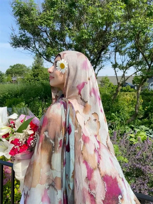 Bohemian Floral Hijab Scarf