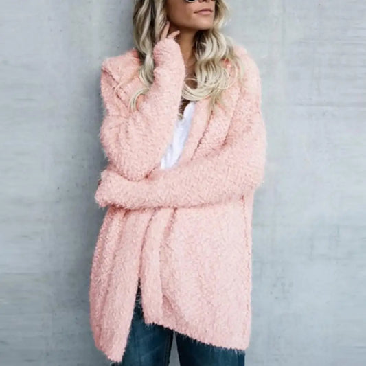 Women's Long Sleeve Hooded Cardigan Coat