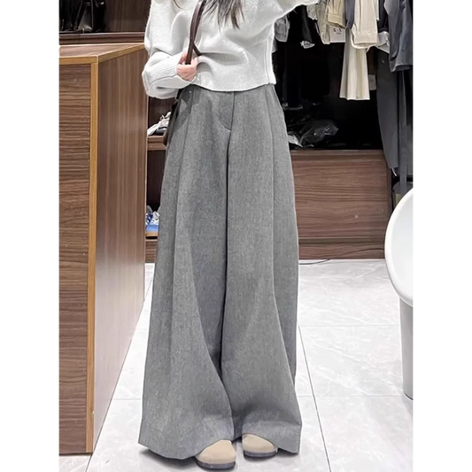 Women's High-Waist Wide-Leg Casual Pants