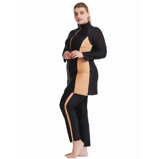 3-Piece Zipper Burkini Set