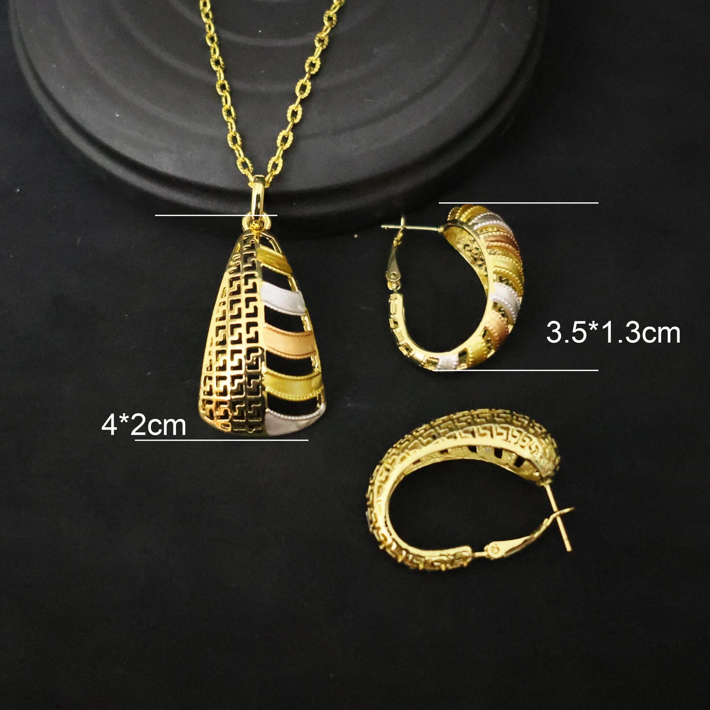 Luxury 18K Gold Plated Jewelry Set