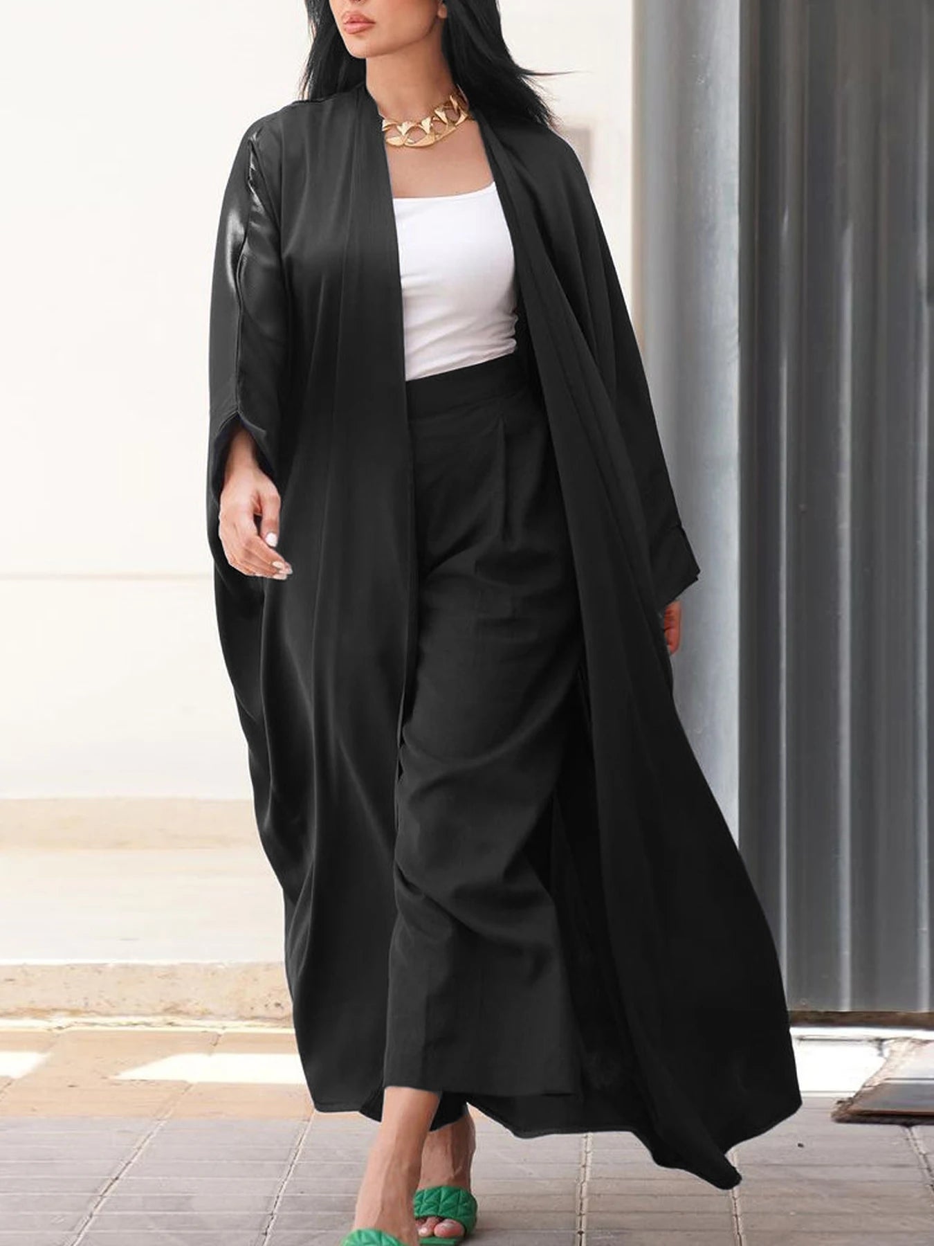 Broadcloth  bat wing abaya