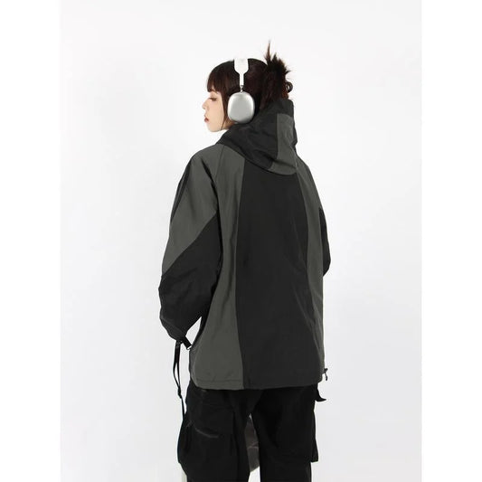 Unisex Y2K Color Block Windbreaker