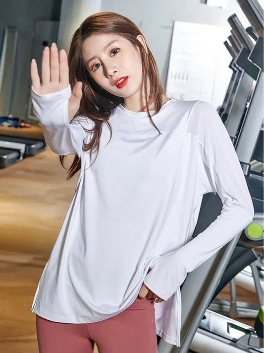 Women's Loose Long-Sleeve Yoga Top