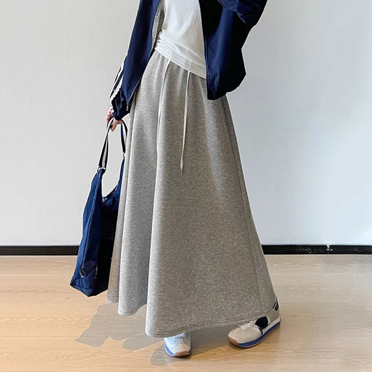 Women's High-Waist Pleated A-Line Skirt