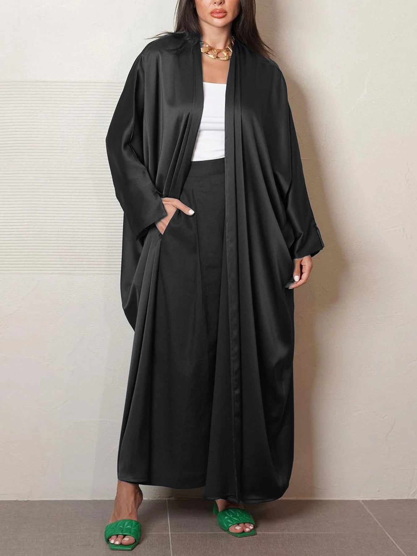 Broadcloth  bat wing abaya