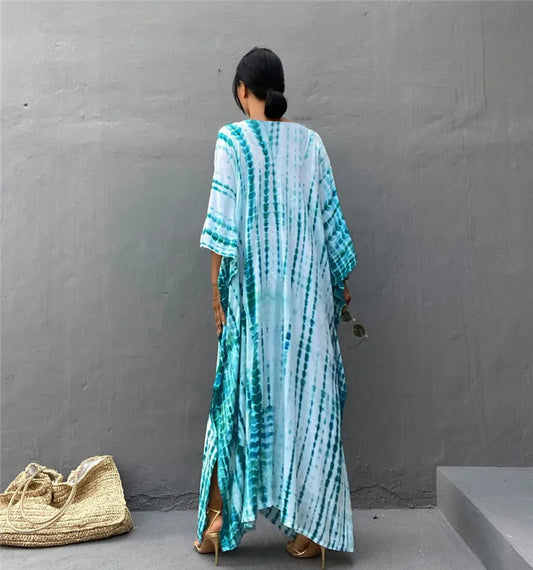 Plus-Size Women's Beach Kaftan Cover-Up