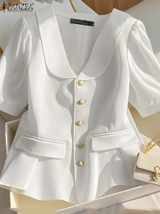 Women's Elegant Puff Sleeve Blouse