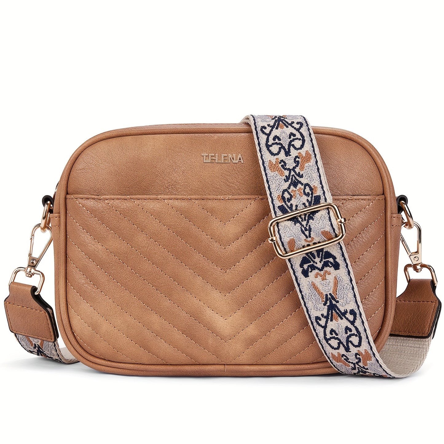 Quilted Vegan Leather Crossbody Bag