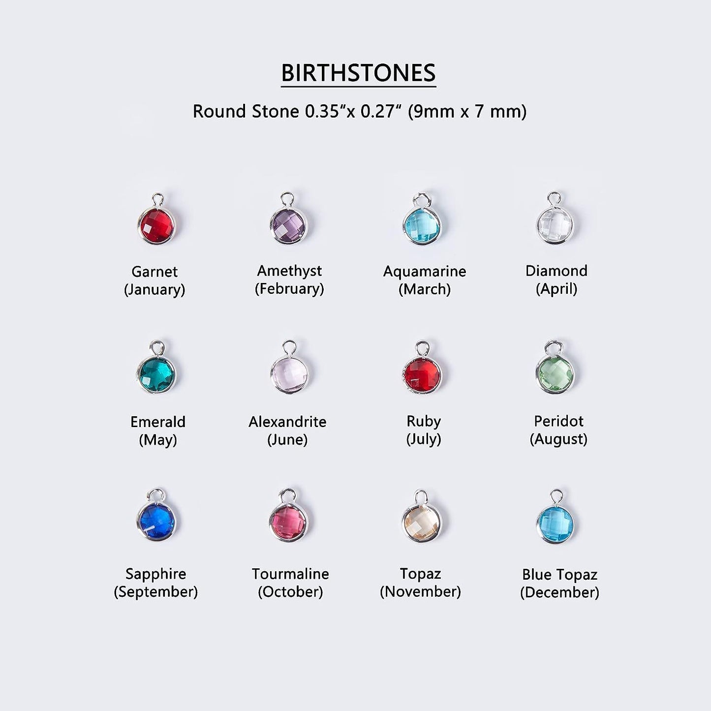 Custom Birthstone Name Necklace