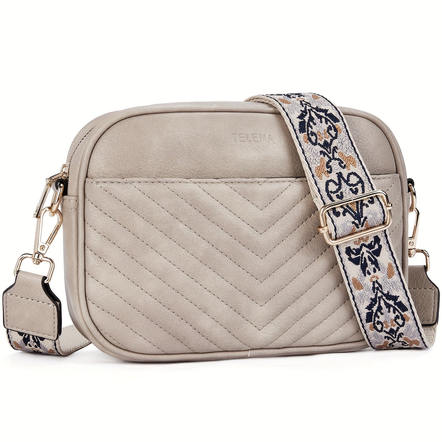 Quilted Vegan Leather Crossbody Bag