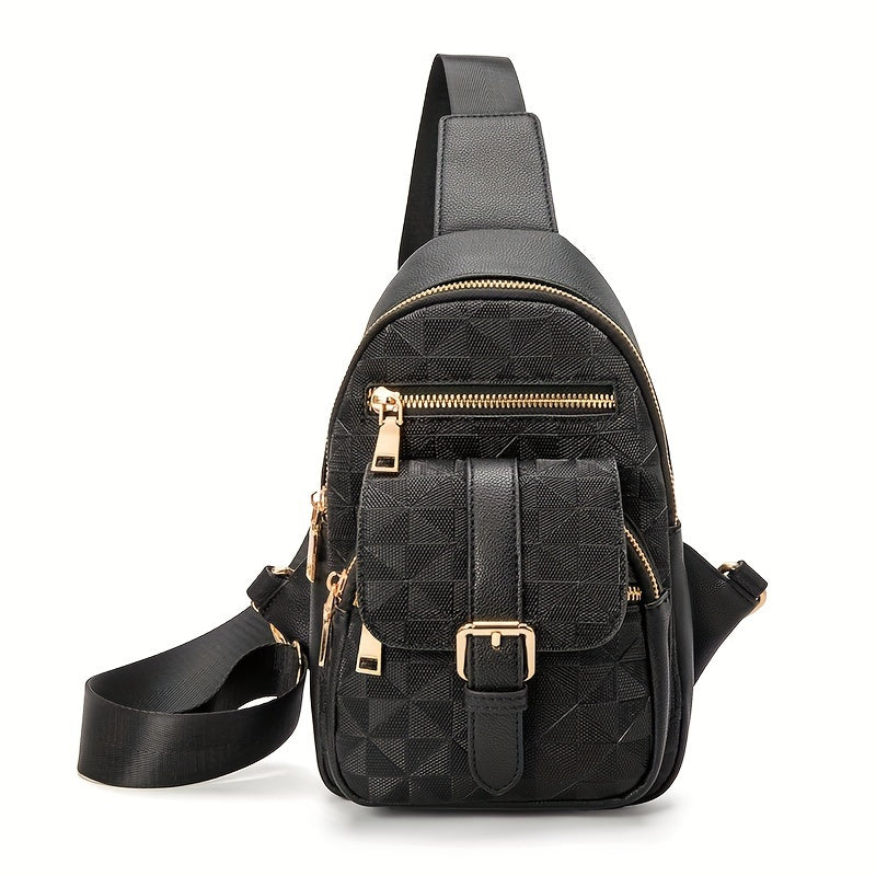 Checkered Fanny Pack Crossbody Bag