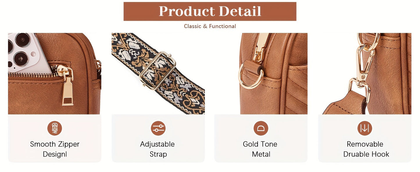 Quilted Vegan Leather Crossbody Bag