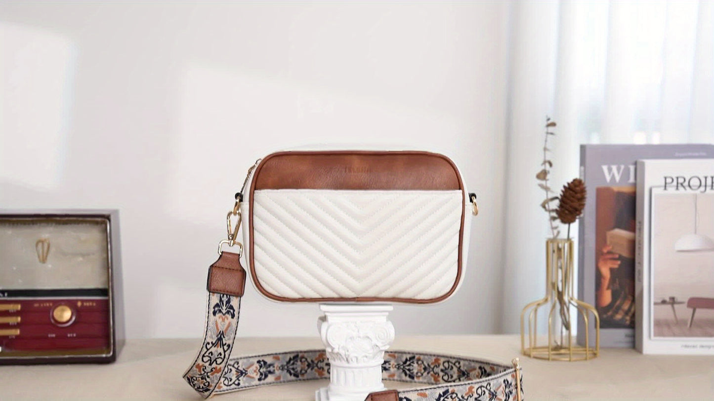 Quilted Vegan Leather Crossbody Bag