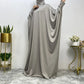 Women’s Traditional Solid Color Long Sleeve Loose Abaya Robe