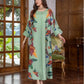 Elegant Floral Print Long Sleeve Abaya Dress