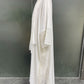 white Elegant Cardigan Robe