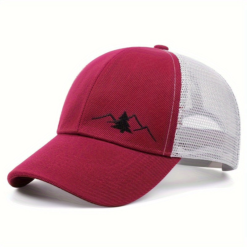 Embroidered Mesh Trucker Hat