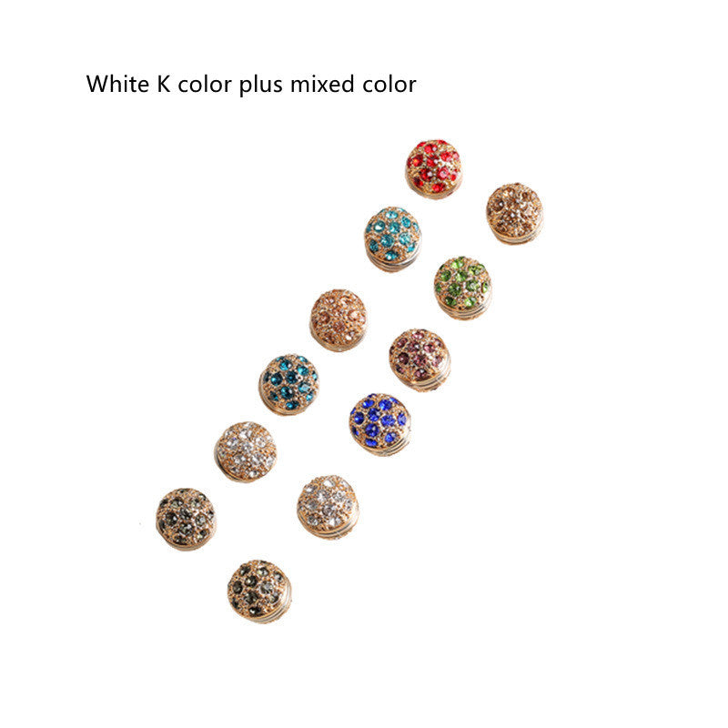 Alloy Diamond Magnetic Buckle Corsage Silk Scarf