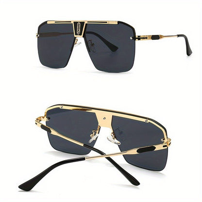 Oversized Rimless Stainless Steel Glasses