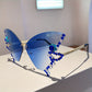 Y2K Rhinestone Butterfly Sunglasses