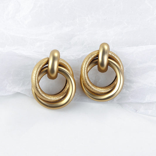 Fashion gold plated shell acrylic Earrings