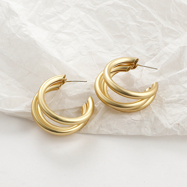 Fashion gold plated shell acrylic Earrings