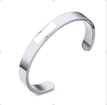 Custom Engraved Steel Bangle