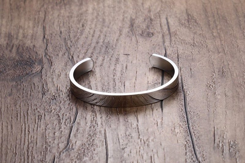 Custom Engraved Steel Bangle