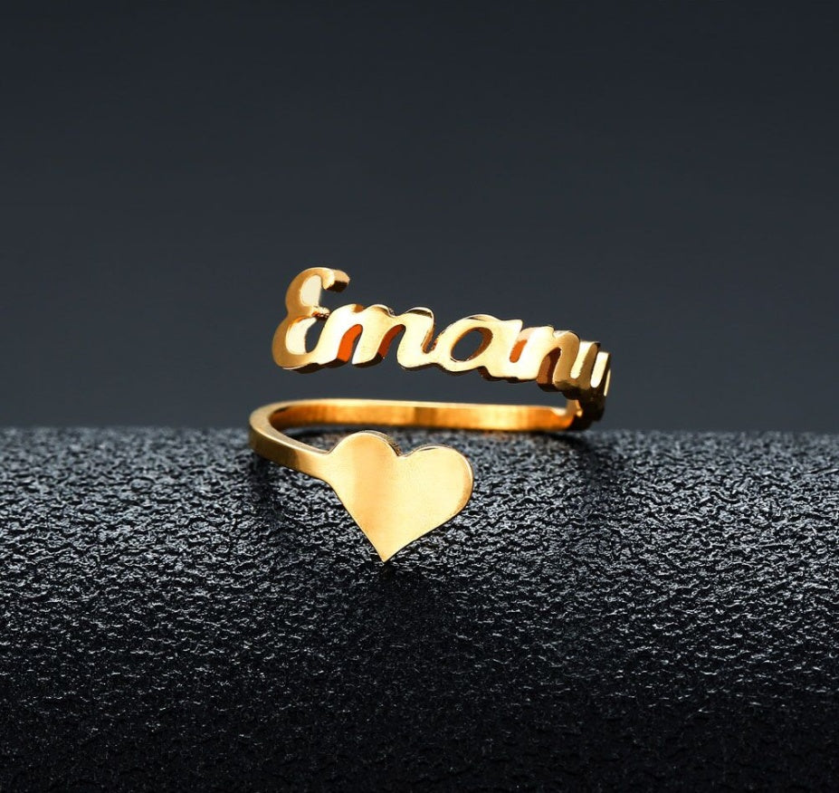 Custom Love Name Ring