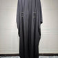 Striped Plus-Size Abaya