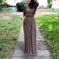 V-Neck Folded Abaya Dress